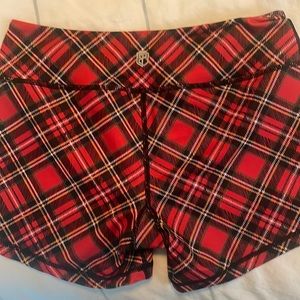 Born Primitive Size Small Gym Shorts - Pattern: Red Flannel